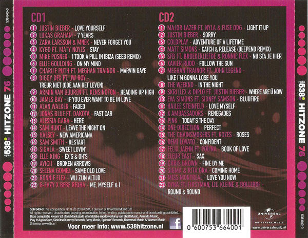 Various : Radio 538 - Hitzone 76 (2xCD, Comp)