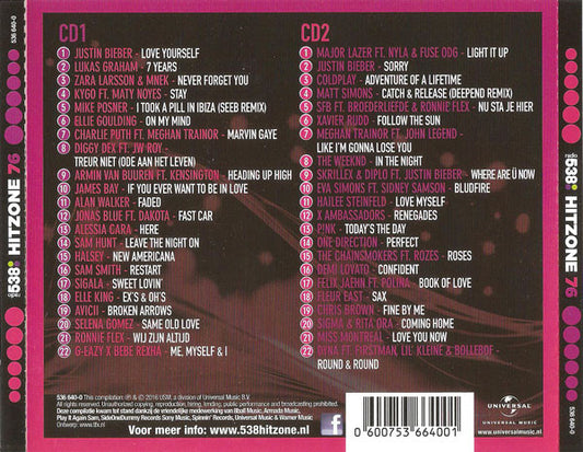 Various : Radio 538 - Hitzone 76 (2xCD, Comp)