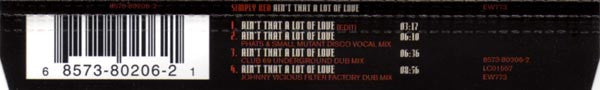Simply Red : Ain't That A Lot Of Love (CD, Single)