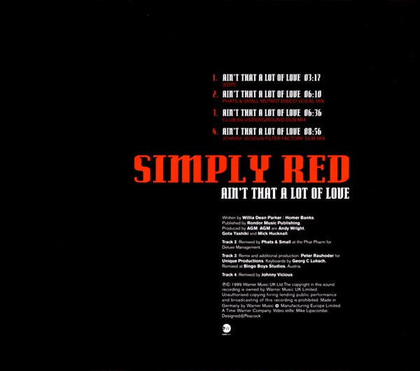 Simply Red : Ain't That A Lot Of Love (CD, Single)