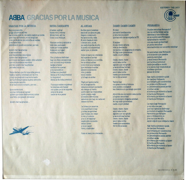 ABBA : Gracias Por La Musica (LP, Album)