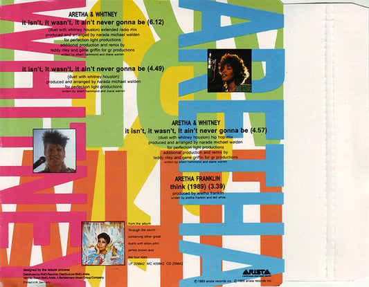 Aretha Franklin & Whitney Houston : It Isn't, It Wasn't, It Ain't Never Gonna Be (CD, Maxi)