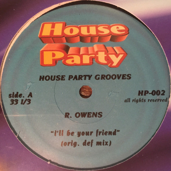 Robert Owens : I'll Be Your Friend (12", Unofficial)