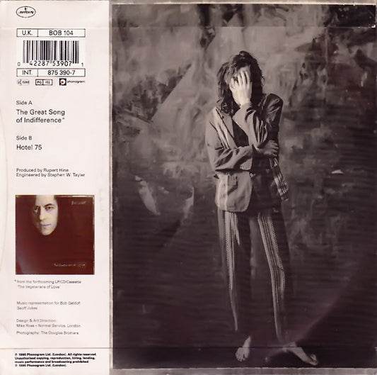 Bob Geldof : The Great Song Of Indifference (7", Single, Sil)