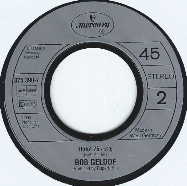 Bob Geldof : The Great Song Of Indifference (7", Single, Sil)