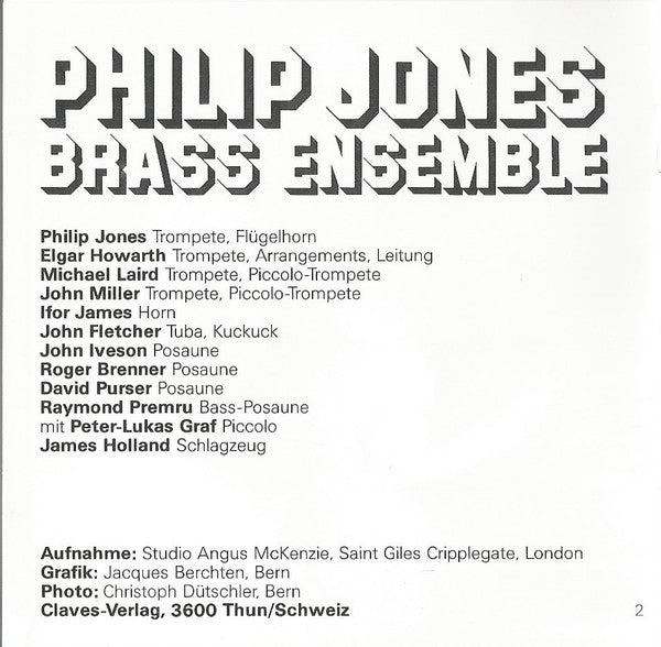 Philip Jones Brass Ensemble : In Switzerland (CD)