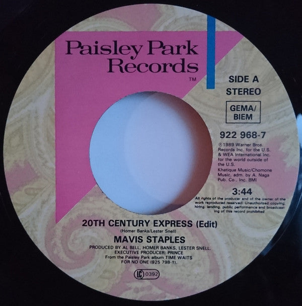 Mavis Staples : 20th Century Express (7", Single, Lar)