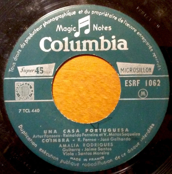 Amália Rodrigues : Una Casa Portuguesa (7", EP)