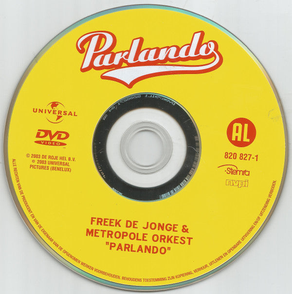Freek de Jonge & Metropole Orchestra : Parlando (DVD-V, PAL)