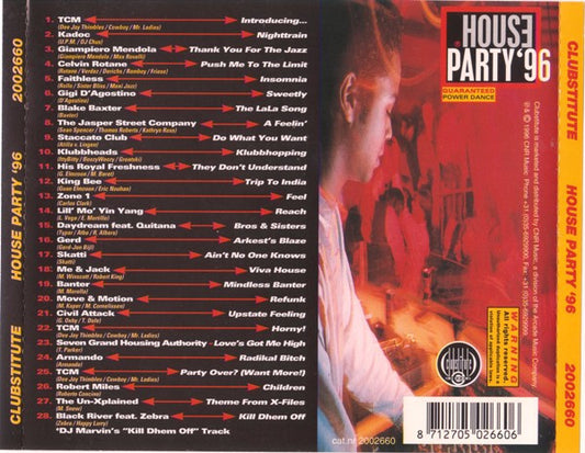 Various : House Party '96 (CD, Mixed)
