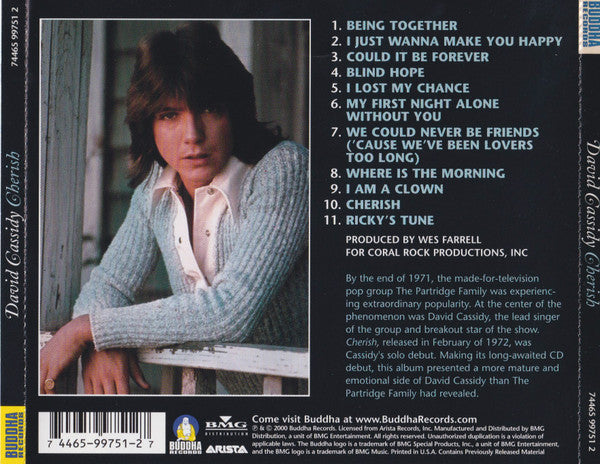 David Cassidy : Cherish (CD, Album, RE)