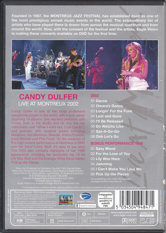 Candy Dulfer : Live At Montreux 2002 (DVD-V, Multichannel, PAL)