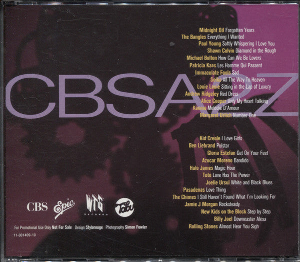 Various : CBS A2Z (2xCD, Comp, Promo + CD, Mini, Promo)