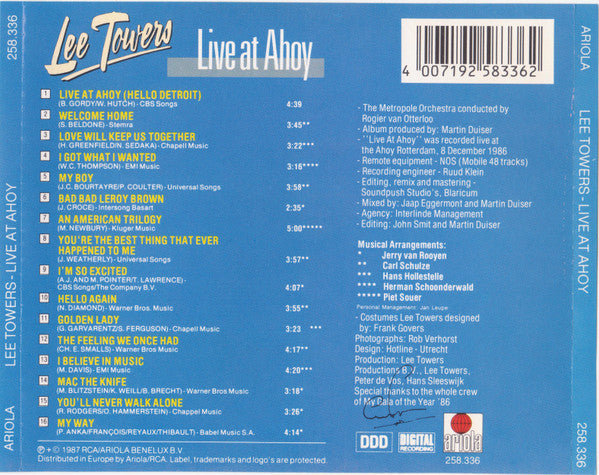 Lee Towers : Live At Ahoy (CD)