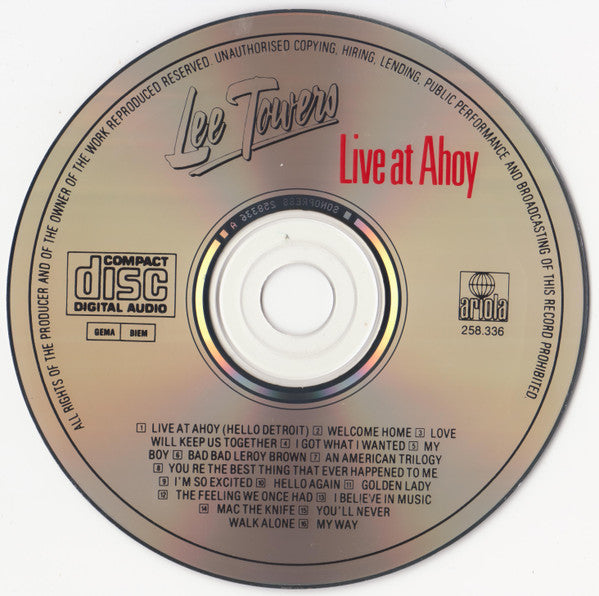 Lee Towers : Live At Ahoy (CD)