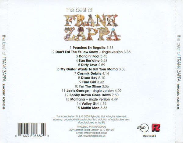 Frank Zappa : The Best Of Frank Zappa (CD, Comp)