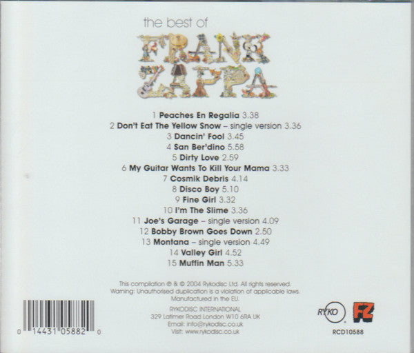 Frank Zappa : The Best Of Frank Zappa (CD, Comp)