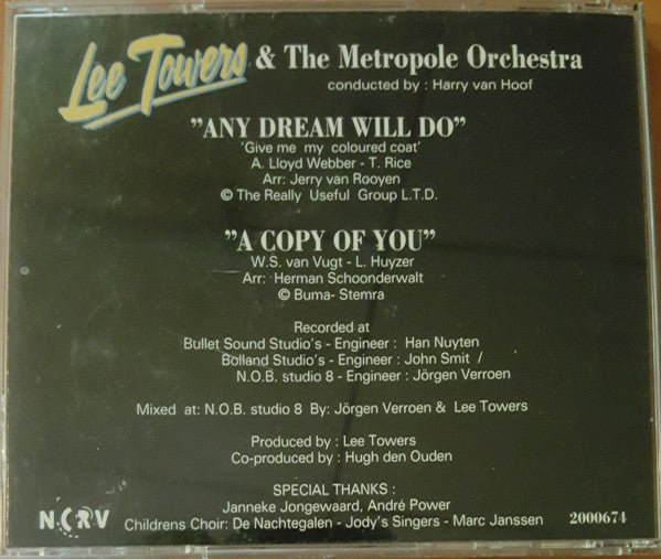 Lee Towers & Metropole Orchestra : Any Dream Will Do (CD, Single, Promo)