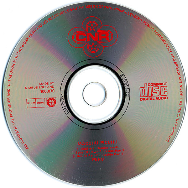 Peru : Macchu Picchu (CD, Album, RE)