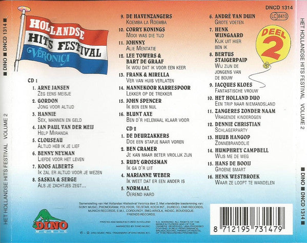 Various : Hollandse Hits Festival - Veronica (Deel 2) (2xCD, Comp)