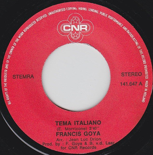Francis Goya : Tema Italiano (7", Single)