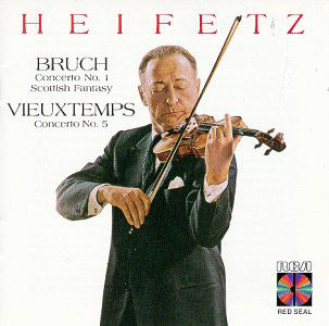 Max Bruch, Henri Vieuxtemps - Jascha Heifetz, The New Symphony Orchestra Of London, Sir Malcolm Sargent : Concerto No. 1, Scottish Fantasy / Concerto No. 5 (CD, Comp, RM)