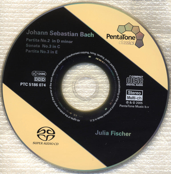 Johann Sebastian Bach, Julia Fischer (4) : Sonatas And Partitas For Solo Violin BWV 1001-1006 (2xSACD, Hybrid, Multichannel, Album)