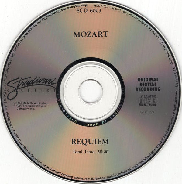 Wolfgang Amadeus Mozart : Requiem (CD, Album)
