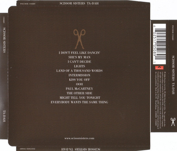 Scissor Sisters : Ta-Dah (CD, Album, Sup)