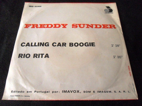 Freddy Sunder : Calling Car Boogie  (7", Single)