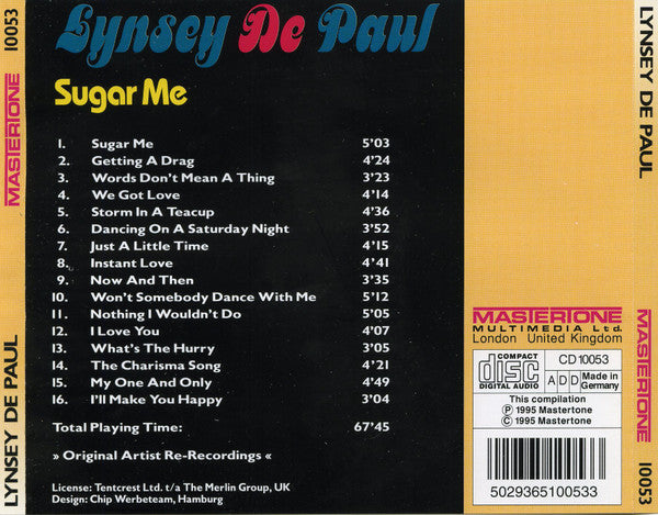 Lynsey De Paul : Sugar Me (CD, Comp)