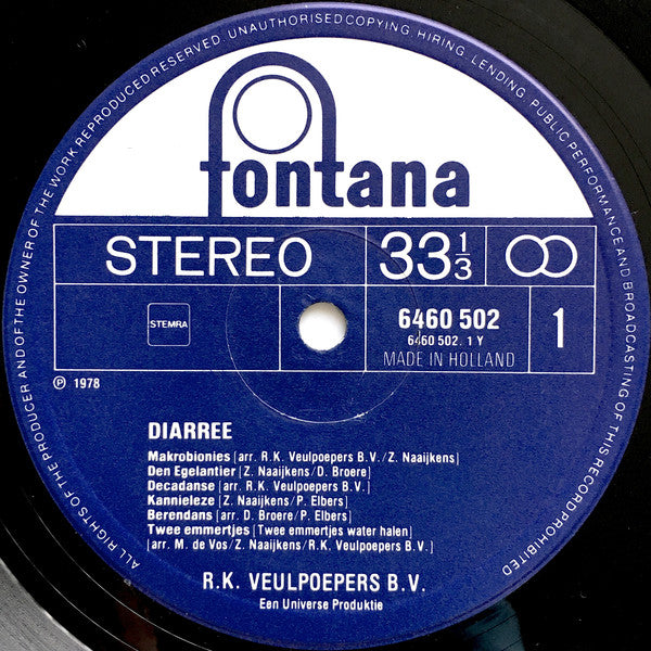 R.K. Veulpoepers B.V. : Diarree (LP, Album)