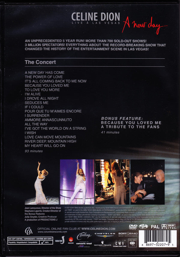 Céline Dion : A New Day... Live À Las Vegas (DVD-V, Copy Prot., RP, Multichannel, PAL, Reg)