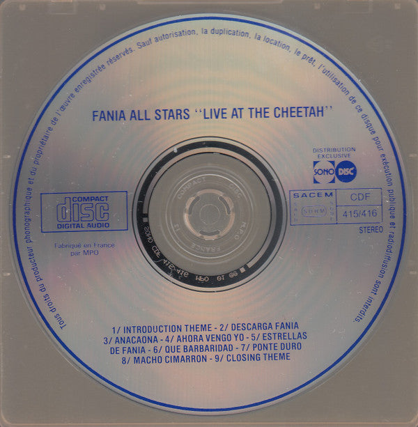 Fania All Stars : "Live" At The Cheetah (CD, Album)