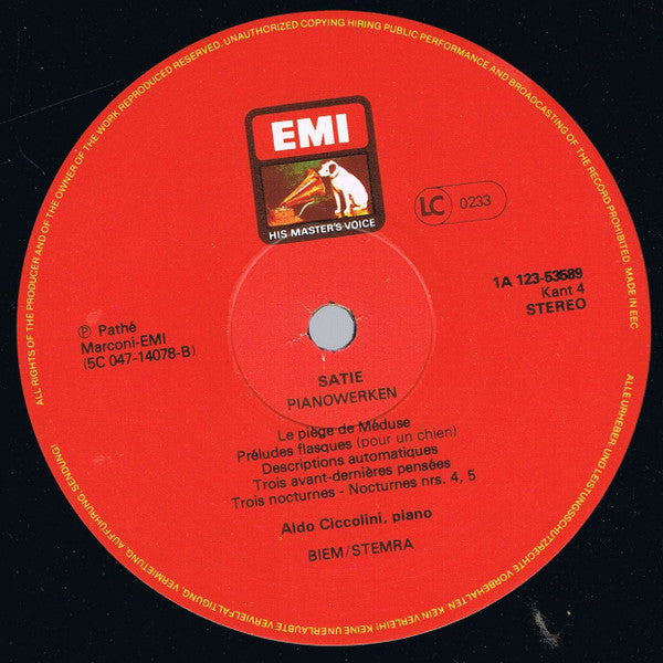 Erik Satie - Aldo Ciccolini : Pianowerken (2xLP, Comp)