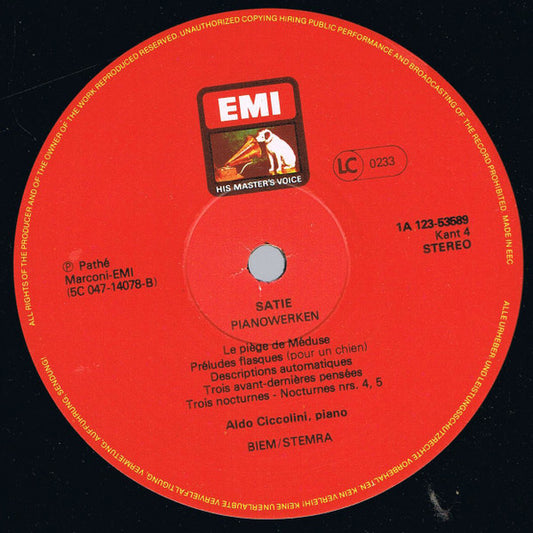 Erik Satie - Aldo Ciccolini : Pianowerken (2xLP, Comp)