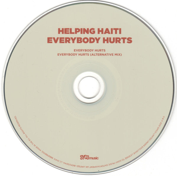 Helping Haiti : Everybody Hurts (CD, Single, BMG)