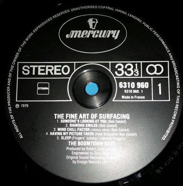 The Boomtown Rats : The Fine Art Of Surfacing (LP, Album)