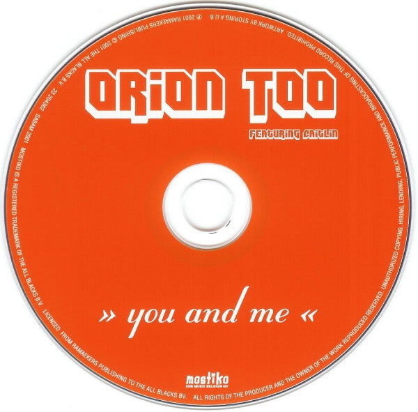Orion Too Featuring Caitlin : You And Me (CD, Single)