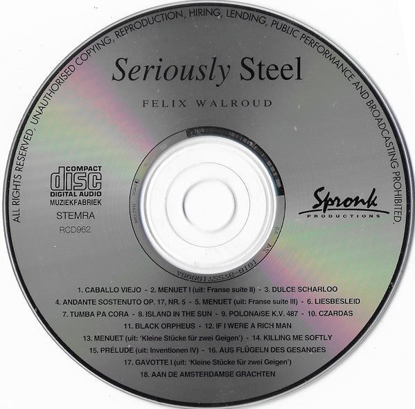 Felix Walroud : Seriously Steel (CD, Album)