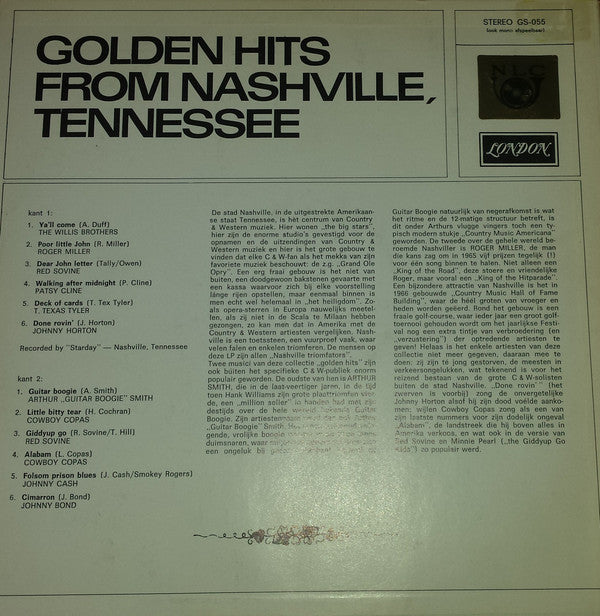 Various : Golden Hits from Nashville, Tennessee (LP, Comp)