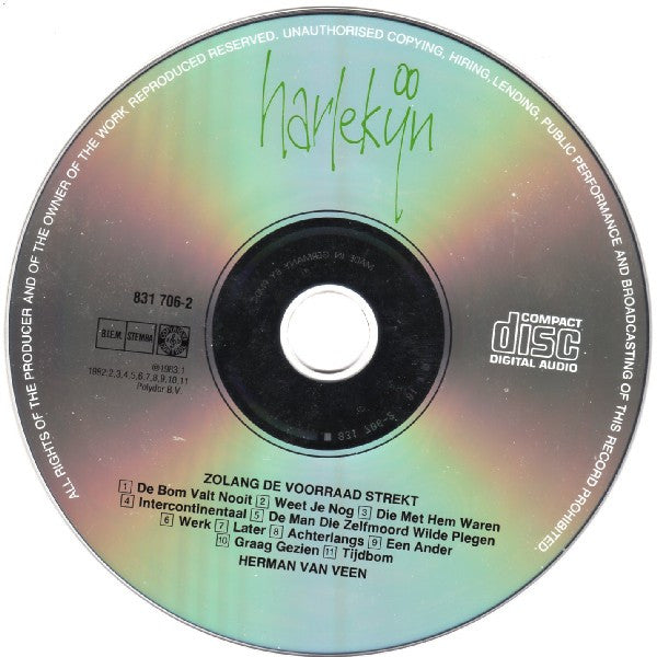 Herman van Veen : Zolang De Voorraad Strekt (CD, RP)