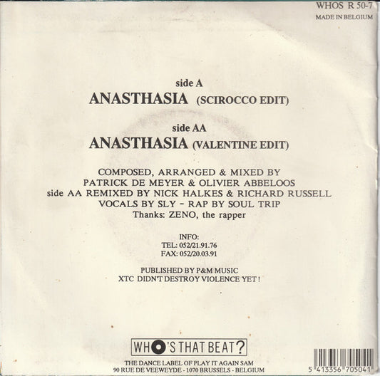 T99 : Anasthasia (Rap Version Remix) (7", Single)