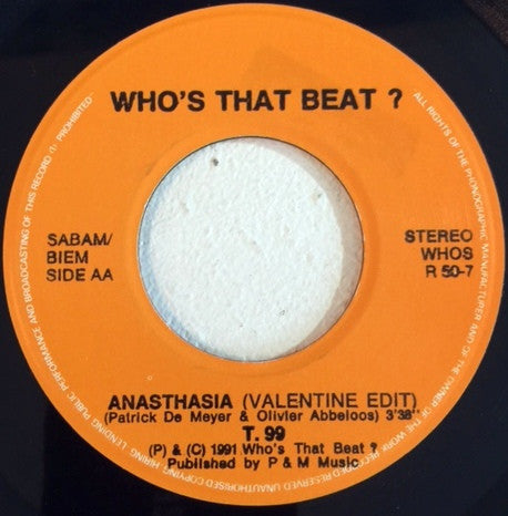 T99 : Anasthasia (Rap Version Remix) (7", Single)
