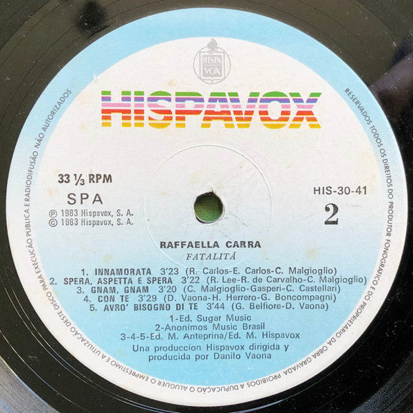 Raffaella Carrà : Fatalità (LP, Album)