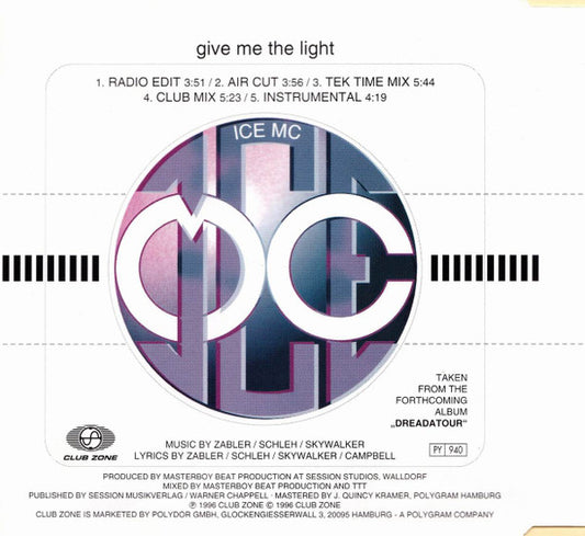 ICE MC : Give Me The Light (CD, Maxi)