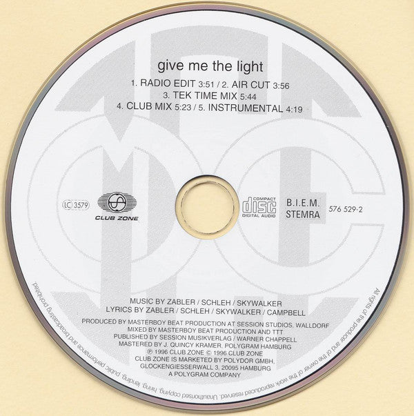 ICE MC : Give Me The Light (CD, Maxi)