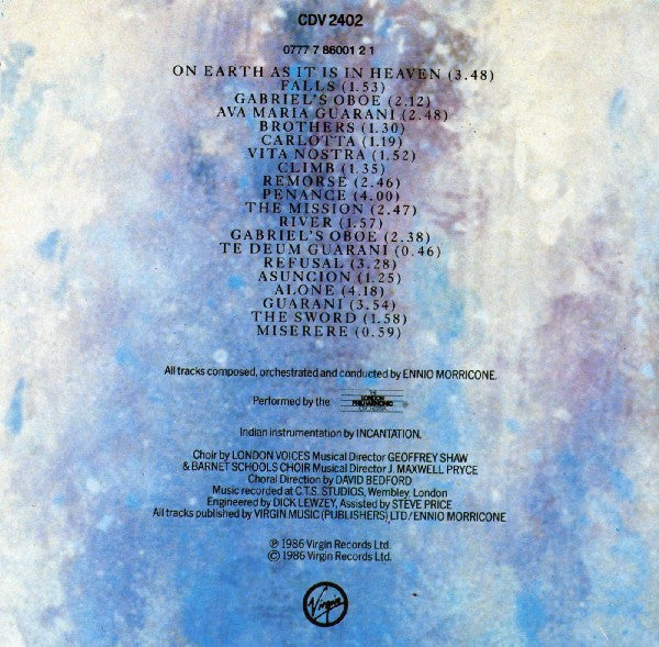 Ennio Morricone : The Mission (Original Soundtrack From The Film) (CD, Album, RE)