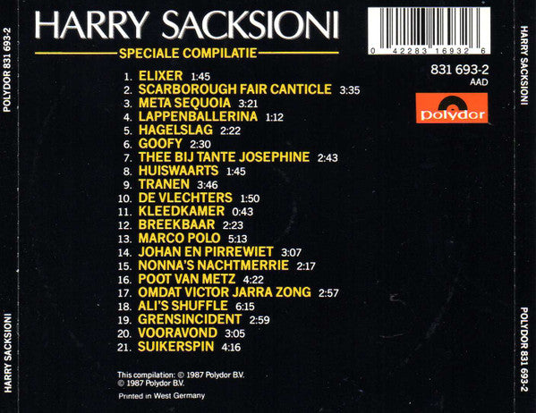 Harry Sacksioni : Harry Sacksioni (CD, Comp)