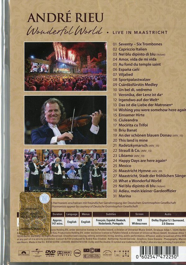 André Rieu : Wonderful World - Live In Maastricht (DVD-V, NTSC)